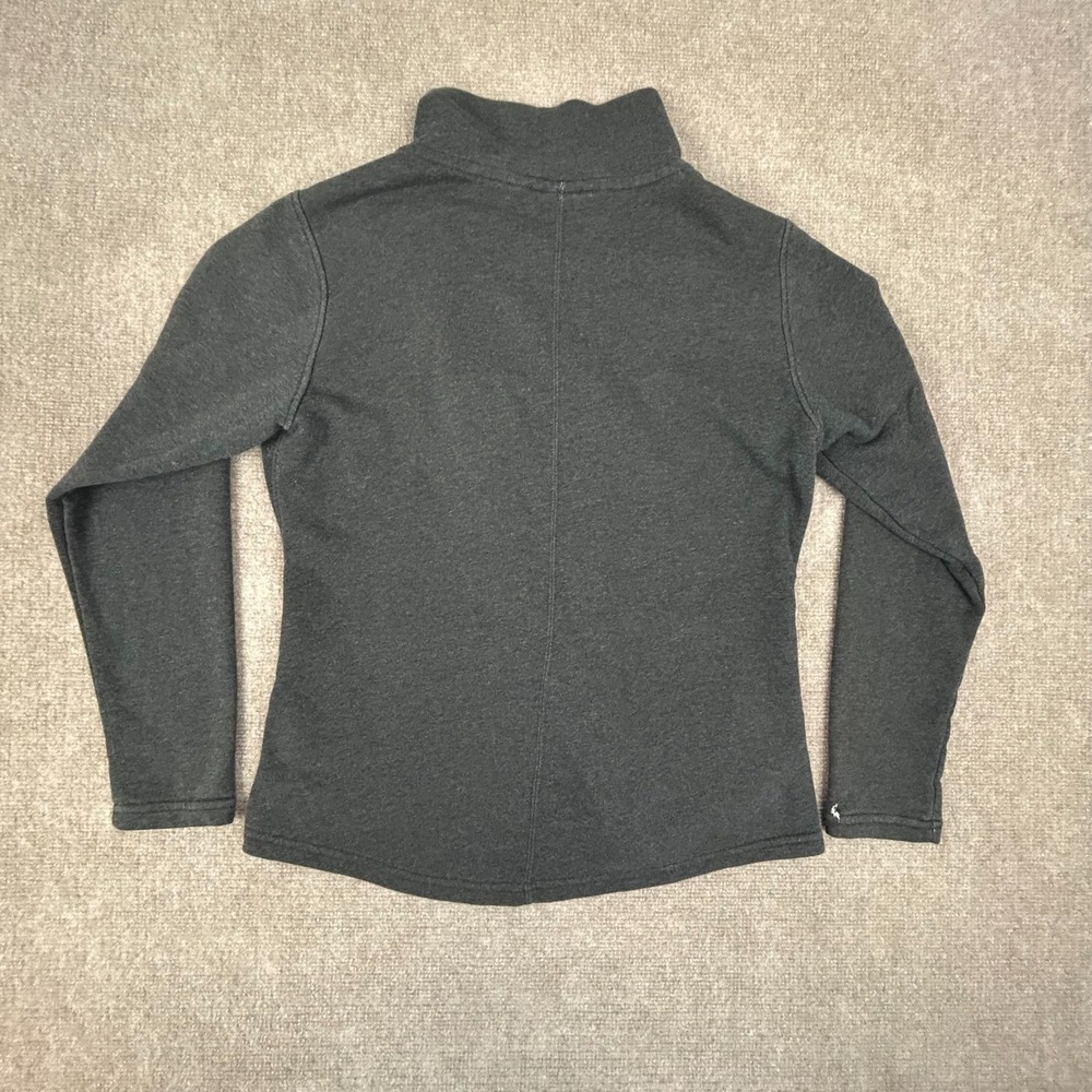 Puma Asymmetrical Jacket Women Large Gray Cotton French Terry Cowl Neck Full Zip - Picture 3 of 14
